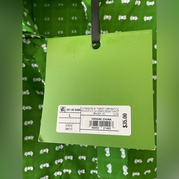 Kate Spade New York x Target Green/White Top, NWT, Sz Large Sold Out Everywhere - Picture 4 of 8